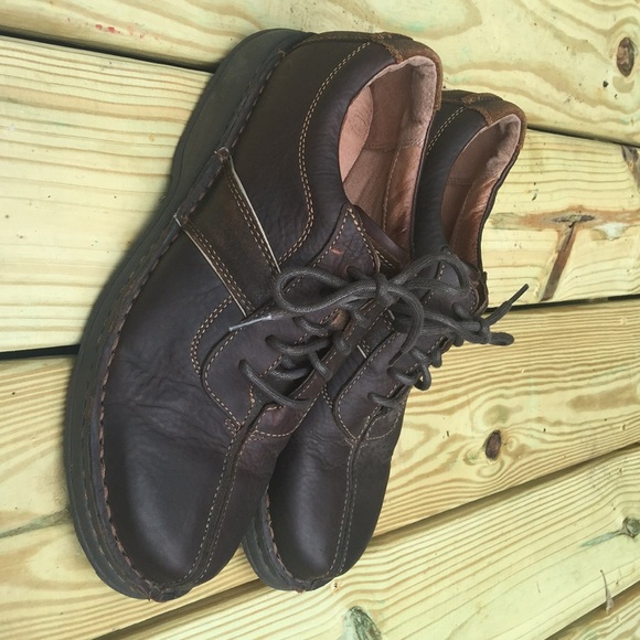 Men\'s Clarks Brown Leather Oxfords Size 10M EUC main image 2